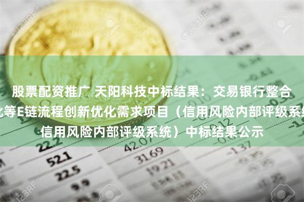 股票配资推广 天阳科技中标结果：交易银行整合平台新增智能审批等E链流程创新优化需求项目（信用风险内部评级系统）中标结果公示