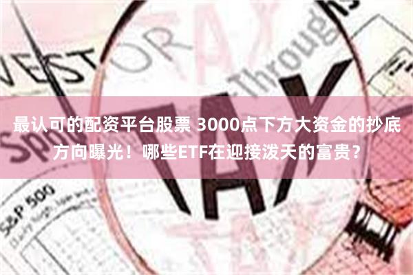 最认可的配资平台股票 3000点下方大资金的抄底方向曝光！哪些ETF在迎接泼天的富贵？