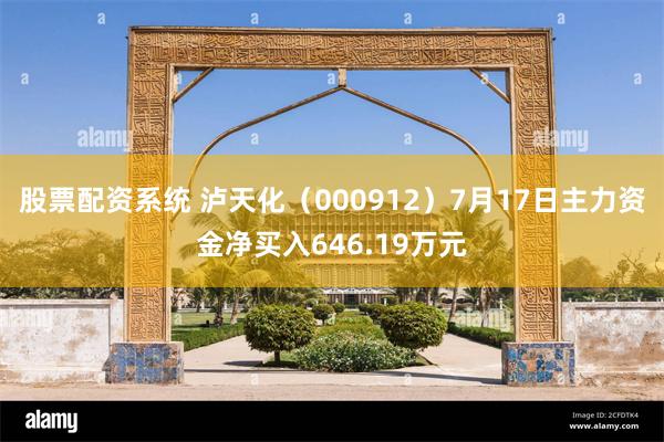 股票配资系统 泸天化（000912）7月17日主力资金净买入646.19万元