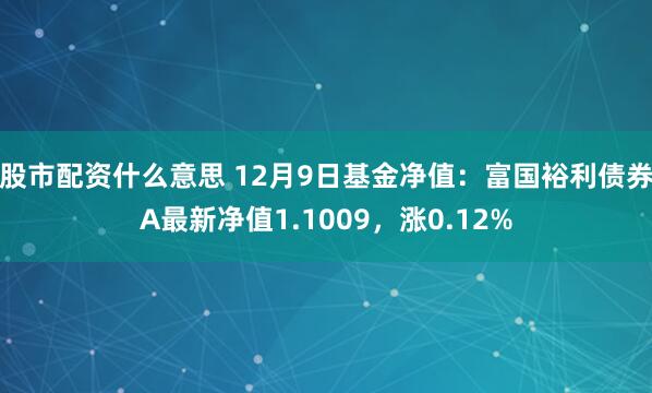 股市配资什么意思 12月9日基金净值：富国裕利债券A最新净值1.1009，涨0.12%