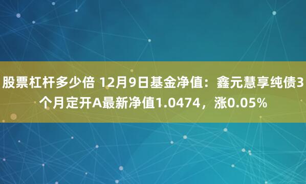 股票杠杆多少倍 12月9日基金净值：鑫元慧享纯债3个月定开A最新净值1.0474，涨0.05%