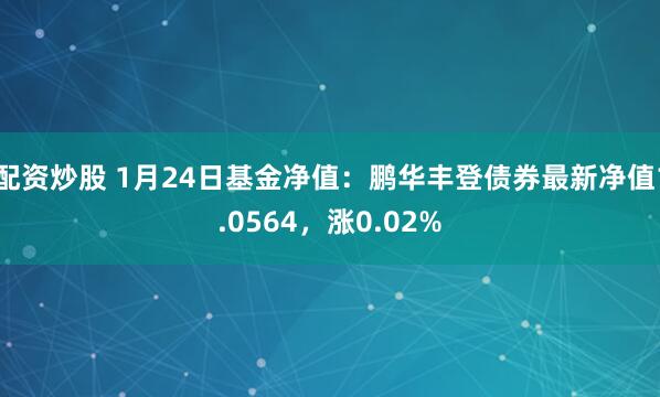 配资炒股 1月24日基金净值：鹏华丰登债券最新净值1.0564，涨0.02%