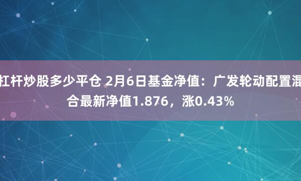 杠杆炒股多少平仓 2月6日基金净值：广发轮动配置混合最新净值1.876，涨0.43%