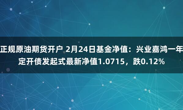 正规原油期货开户 2月24日基金净值：兴业嘉鸿一年定开债发起式最新净值1.0715，跌0.12%